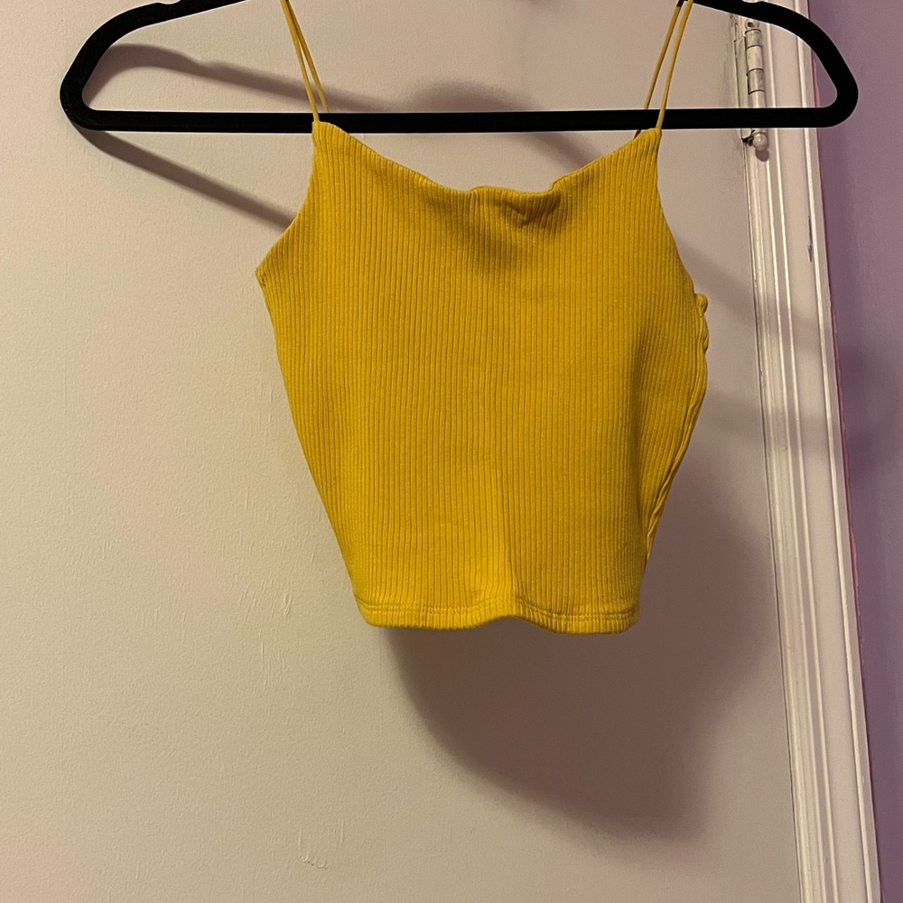 Garage Yellow Ribbed Camisole